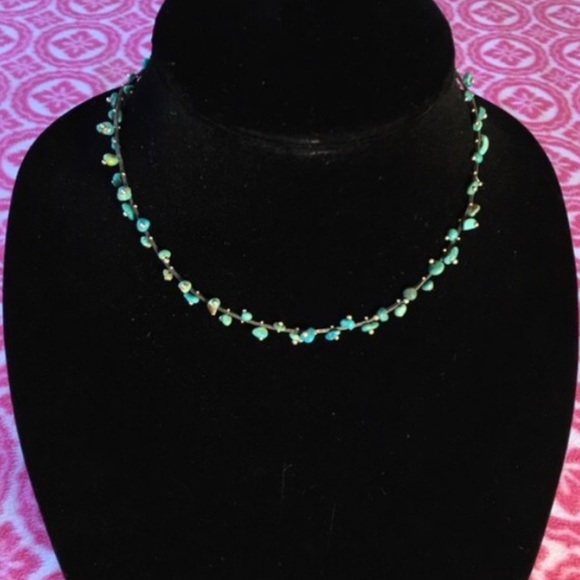Twist Turquoise & Sterling Silver Necklace! - Picture 3 of 7